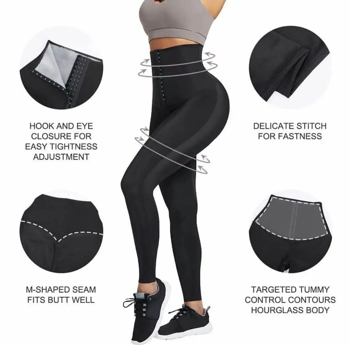 Tummy Sweat Pants High Waist Leggings